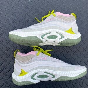 Men’s Nike Pink and Green Basketball Shoes